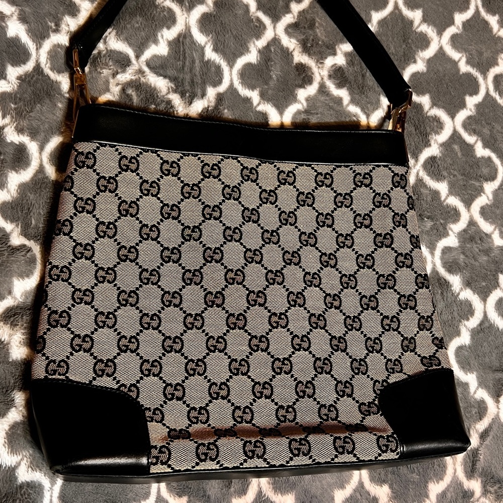 Gucci Monogram Canvas Shoulder Bag